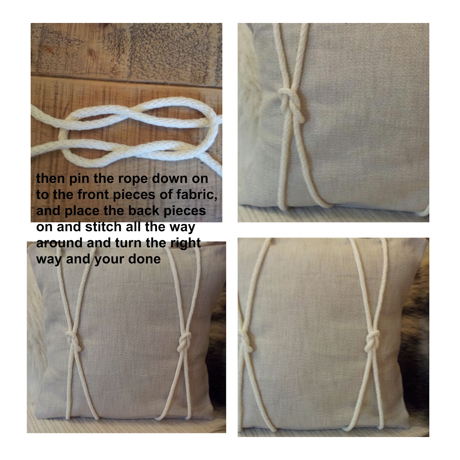 nautical knot pillow tutorial