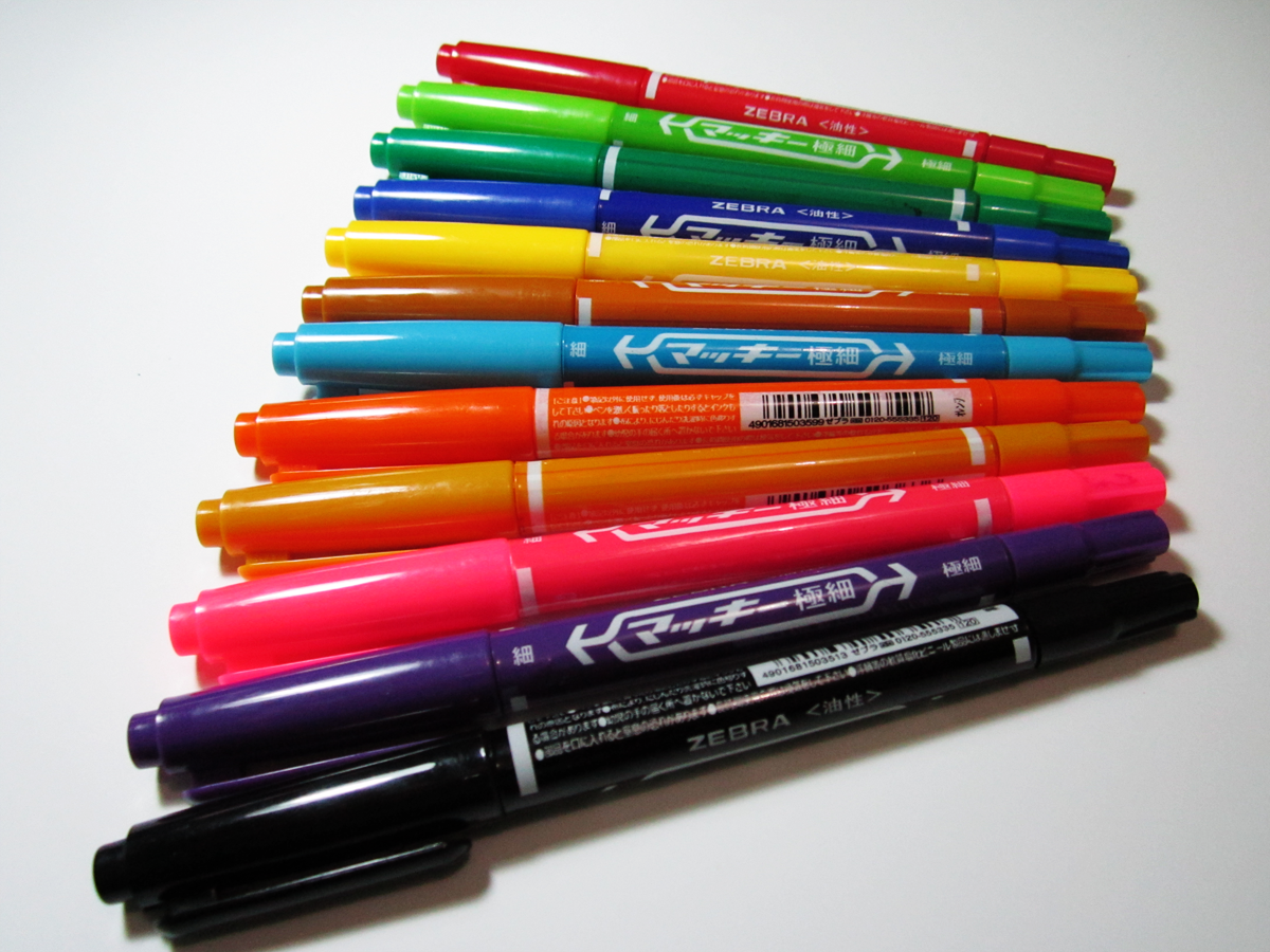 ZEBRA Mckee OilBased Twin Markers neknekenken