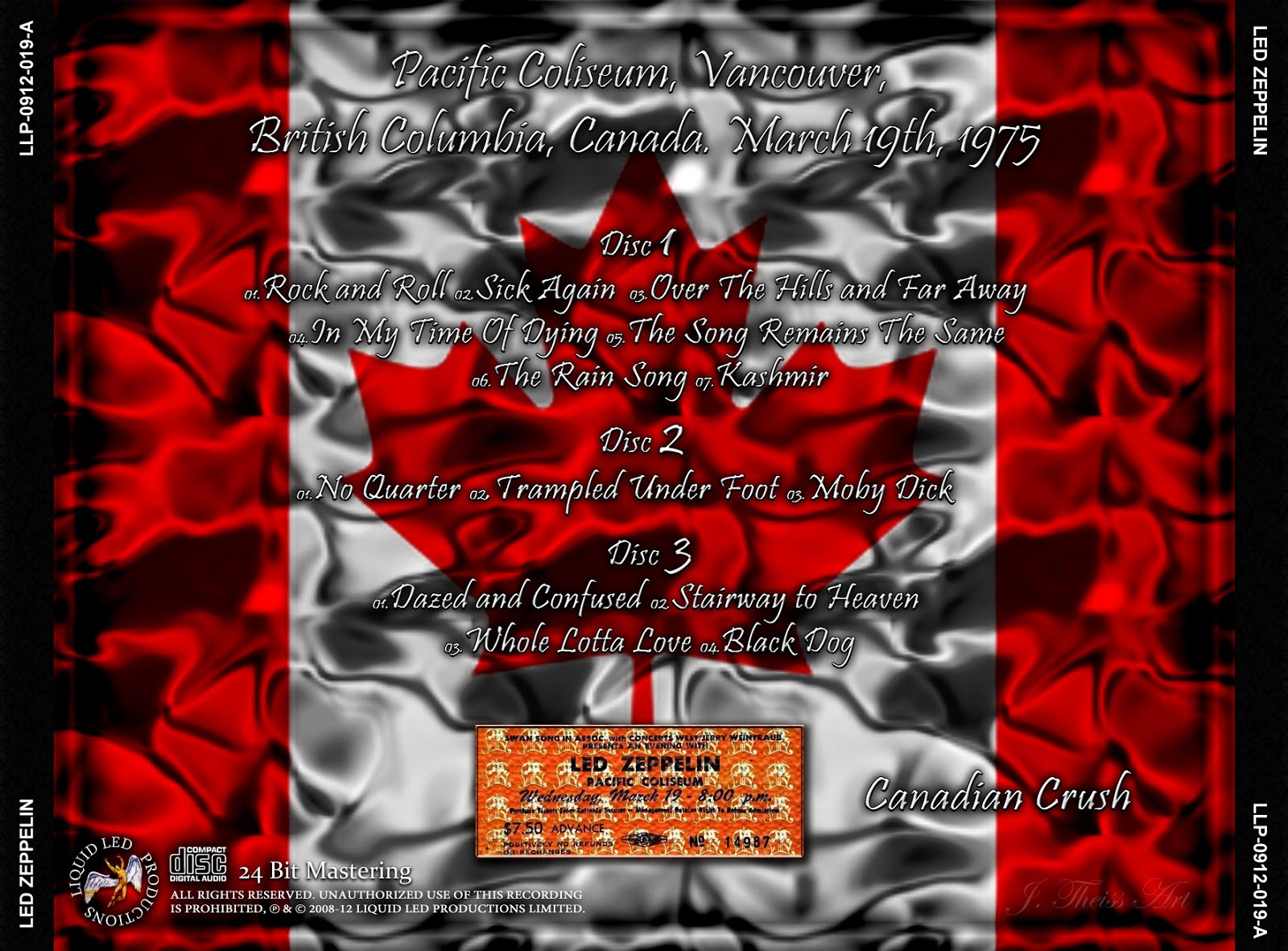 Led Zeppelin Concert Setlist at Pacific Coliseum