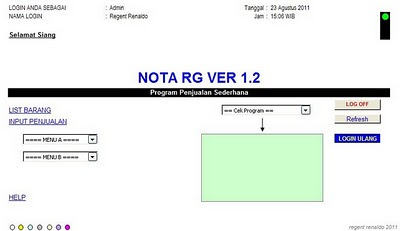 Program Penjualan Sederhana ( Nota RG Ver 1.2 )