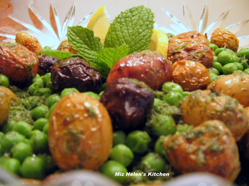 Green Peas and Potatoes with Lemon Mint Sauce