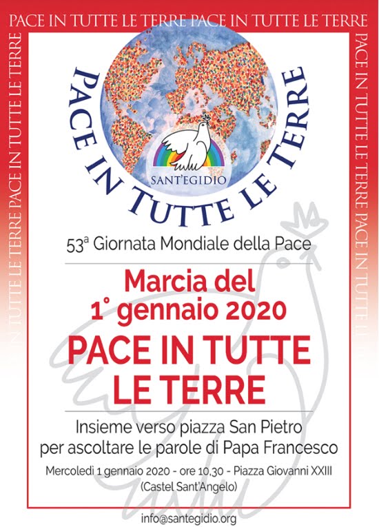 Diritti Umani Human Rights 1 Gennaio Marcia Pace In Tutte Le Terre In Ascolto Del Messaggio Di Papa Francesco