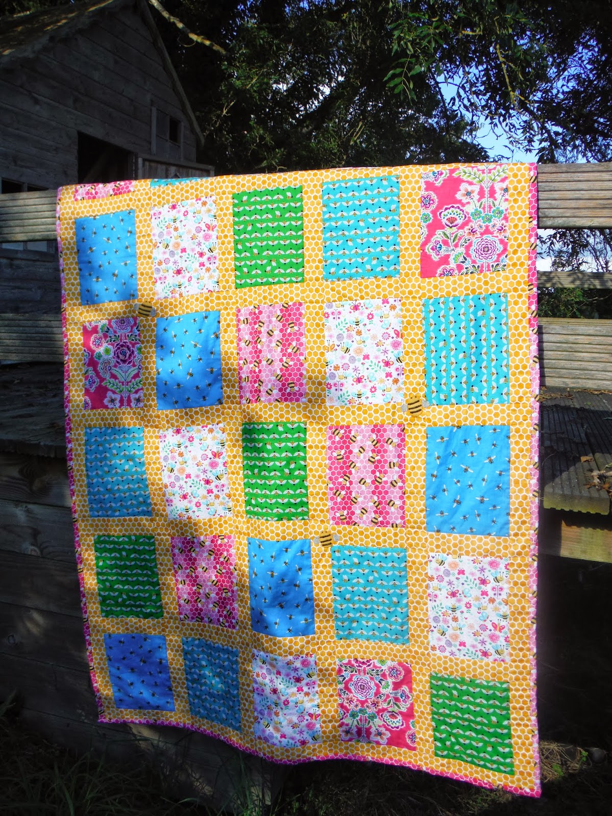 Wonky Patchwork Bee Quilt
