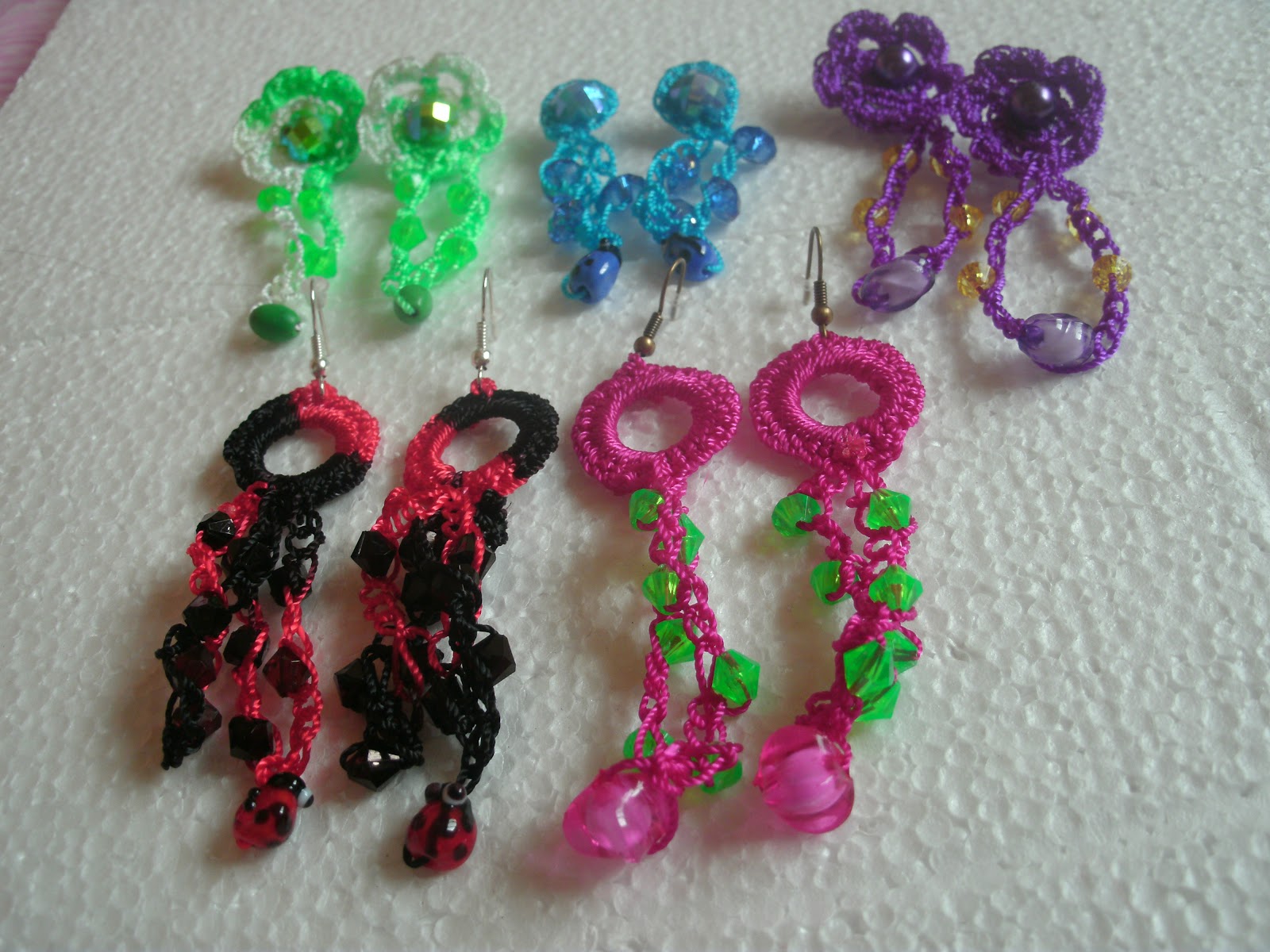 aretes de crochet