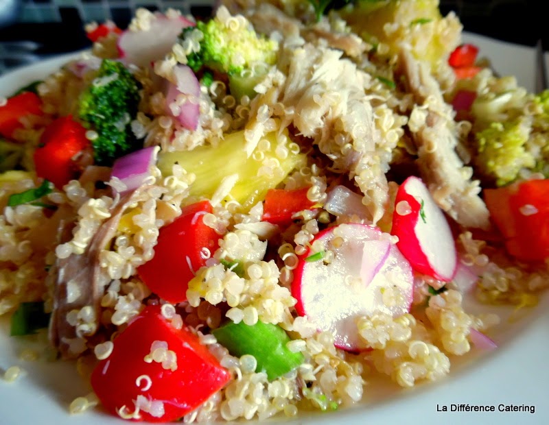 La Différence Quinoa & Mackerel Salad with Broccoli, Pineapple & Red Peppers