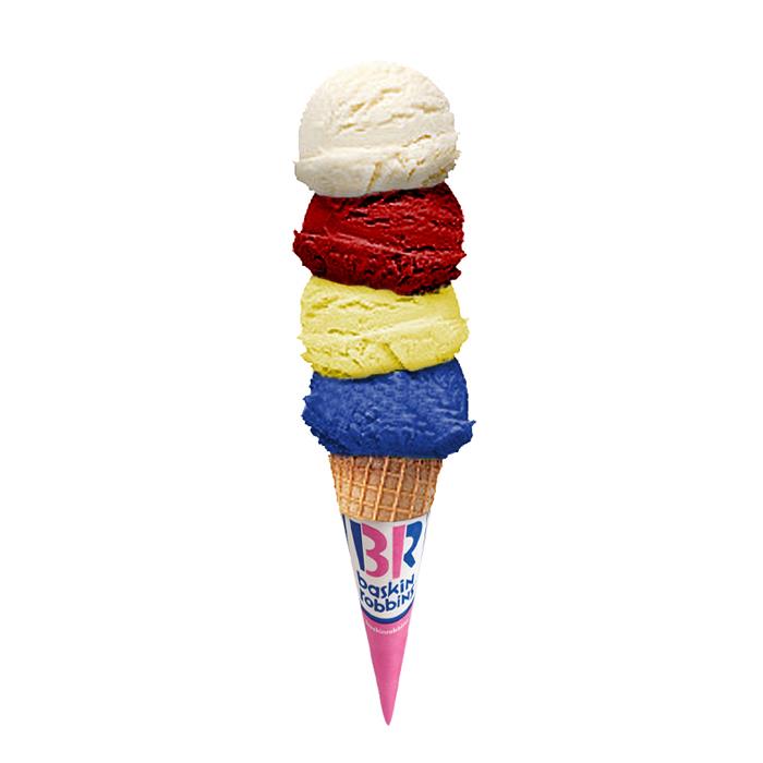 SALE EVENTS AT Baskin Robbins 3. Unicorn Magic Ice Cream. This cotton-candy pink ice cream tastes faintly of Froot Loops, while the baby blue ribbons of