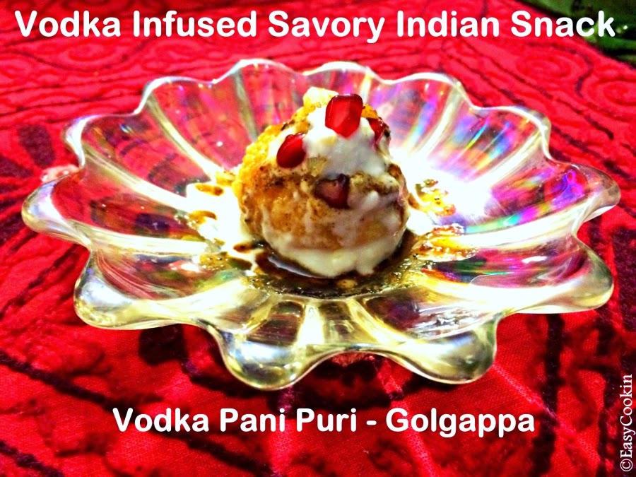 Vodka Infused Savory Indian Snack Vodka Pani Puri Golgappa