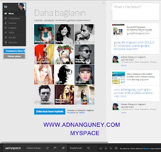 Myspace siteden bir görünüm