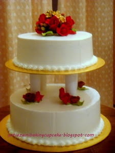 2 Tiers Wedding Cake (buttercream)