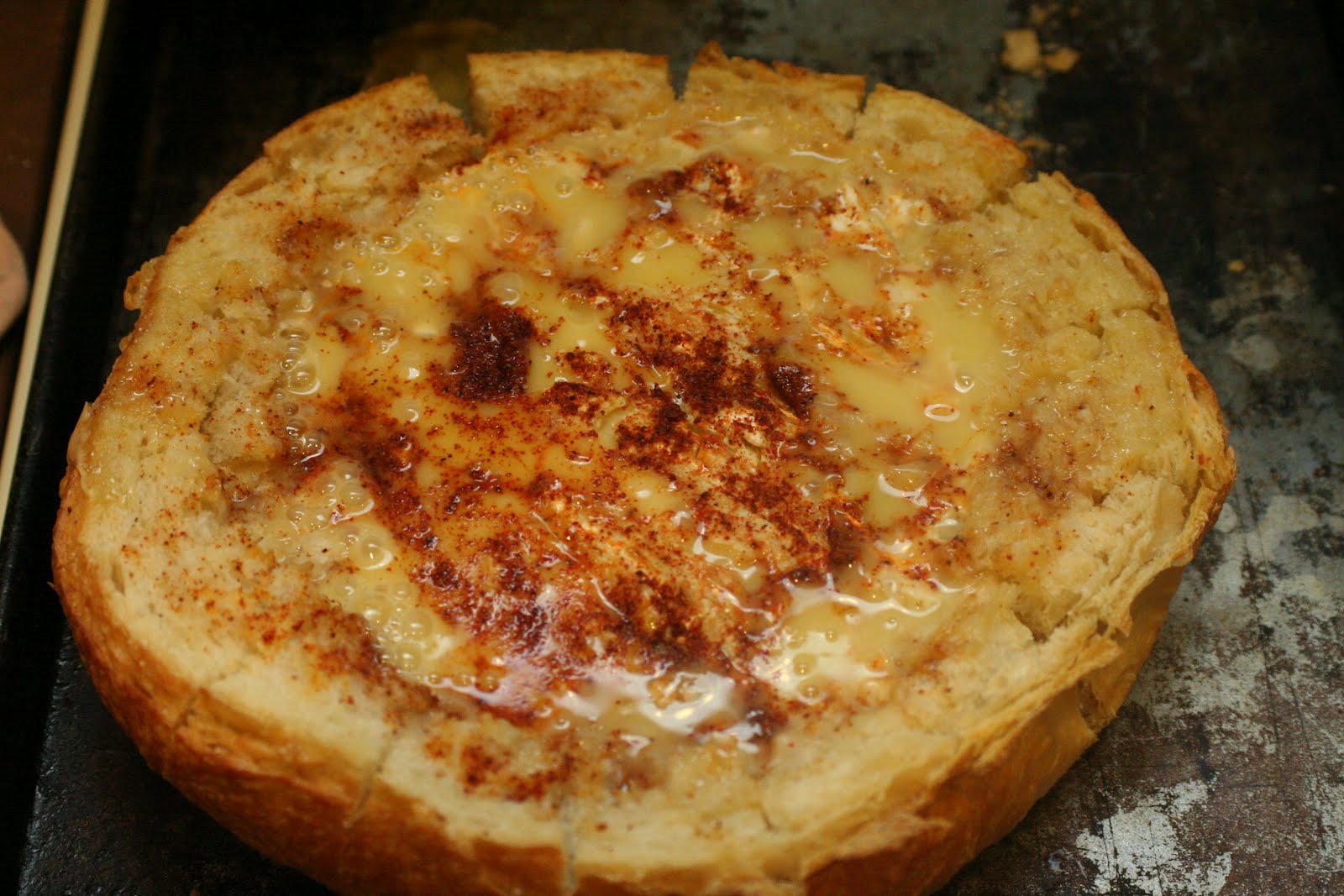 Cooking Claire Baked Brie in Bread Bowl