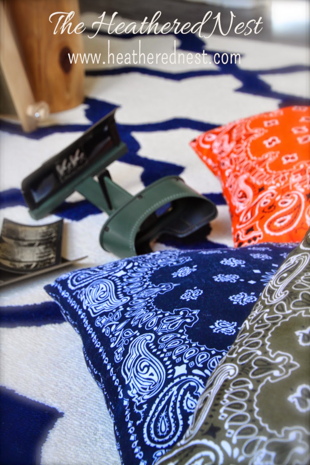 We're going Bandanas (AKA Dollar Store Bandana Pillow DIY) The