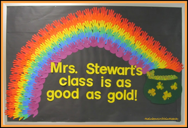 200+ Back to School Bulletin Boards & Classroom Doors at RainbowsWithinReach Rainbow + Pot of Gold via RainbowsWithinReach Bulletin Board RoundUP
