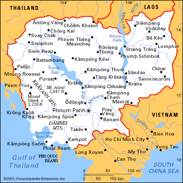 Karte von Kambodscha Land Bilder