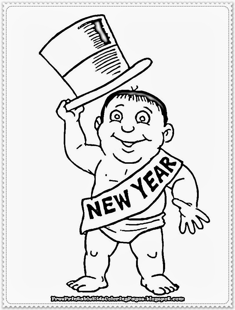 New Year Printable Coloring Pages - Free Printable Kids Coloring Pages