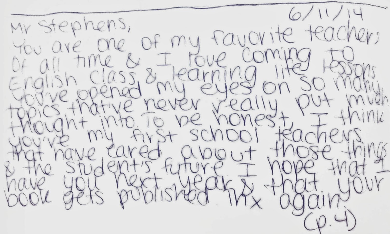 Yearbook Memento Student Comment (Created for Learning)