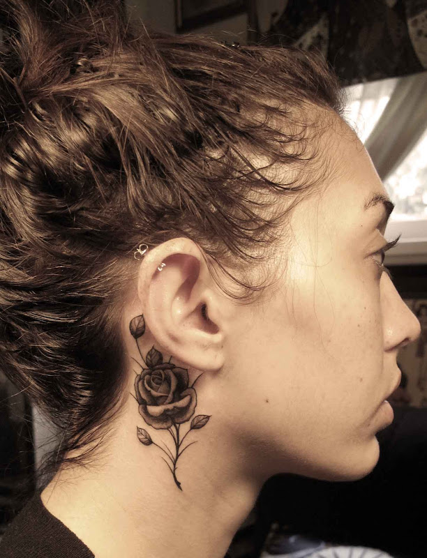 Small Tattoos On Ear Behind title=