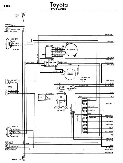 Toyota Corolla 1972 Wiring Diagrams | Online Manual Sharing
