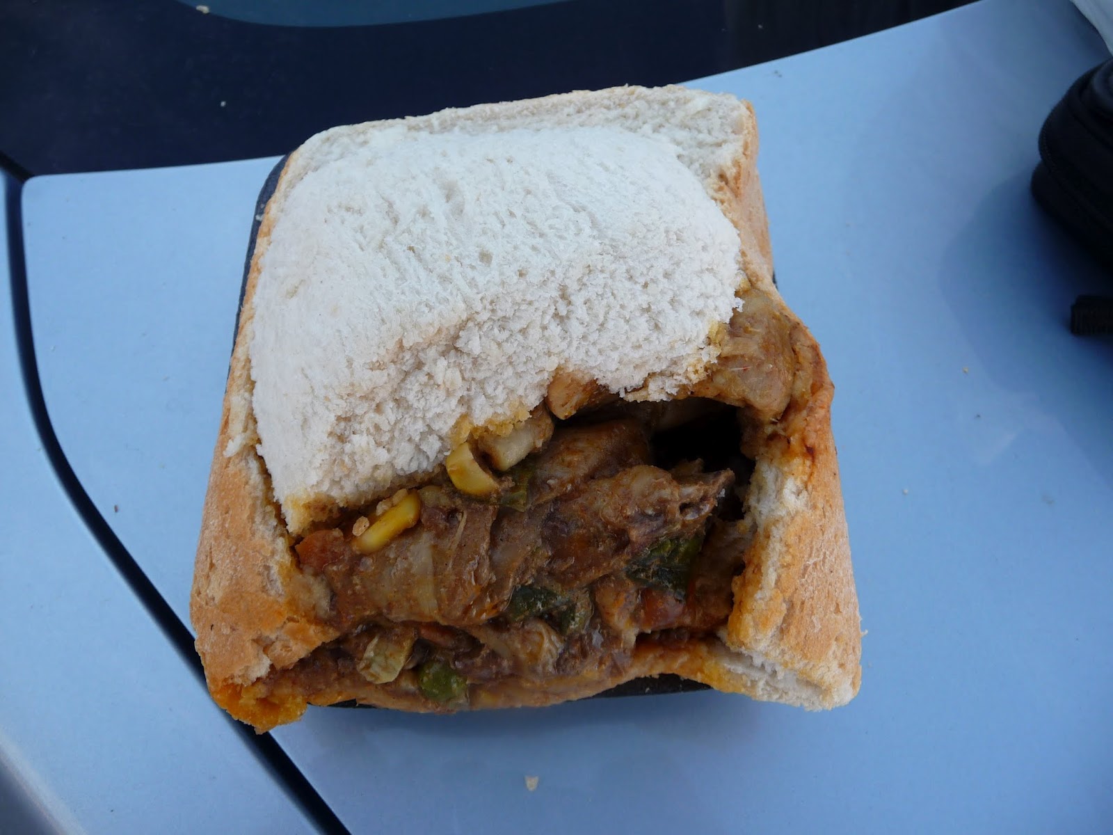 Jim And Connie in South Africa Bunny Chow