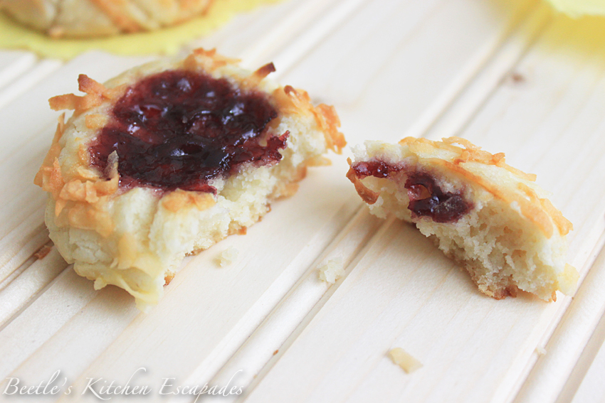 Beetle's Kitchen Escapades Jam Thumbprint Cookies by Ina Garten