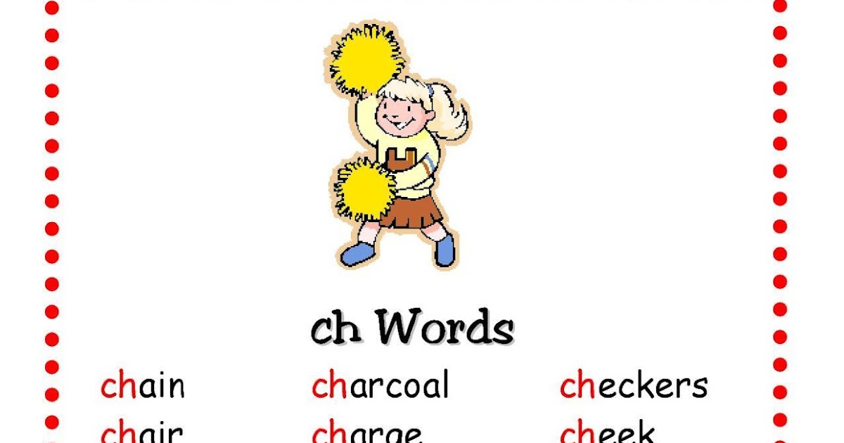 "ch" Words worksheet for Kindergarten Students ~ Kindergarten Worksheet