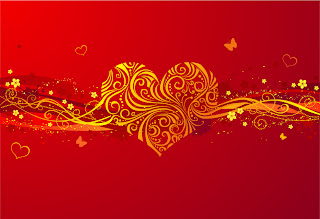 バレンタインデー ハート飾りの背景 romantic valentine day heartshaped pattern vector background イラスト素材