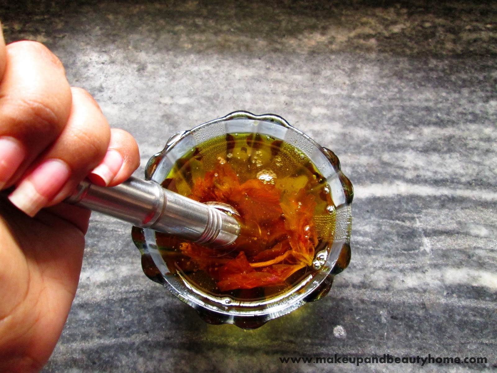 DIY Hibiscus Flower Infused Mustard Hair Oil For Hair Growth