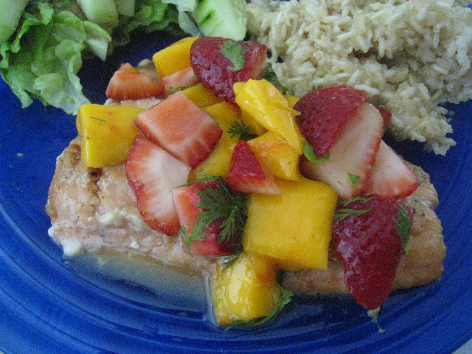 Marinated Salmon with Fruit Salsa