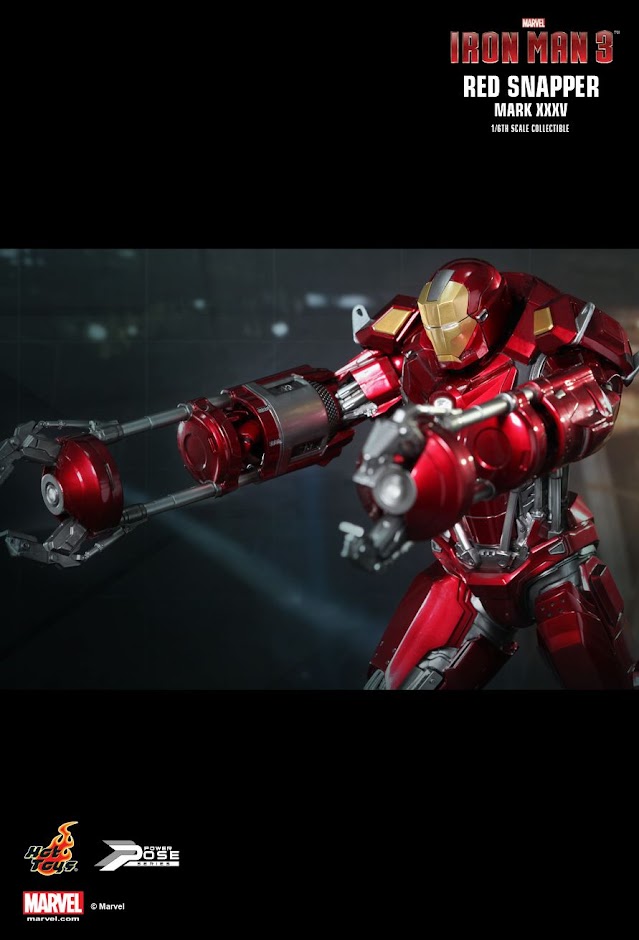 Hot Toys: Iron Man 3 - Mark XXXV "Red Snapper" Power Pose