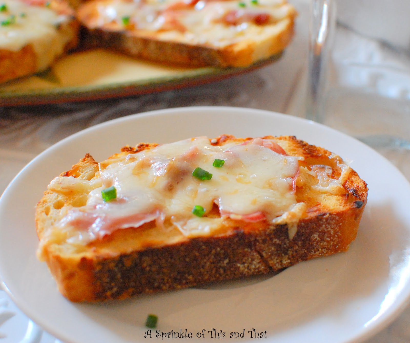 A Sprinkle of This and That Grilled Prosciutto Bread