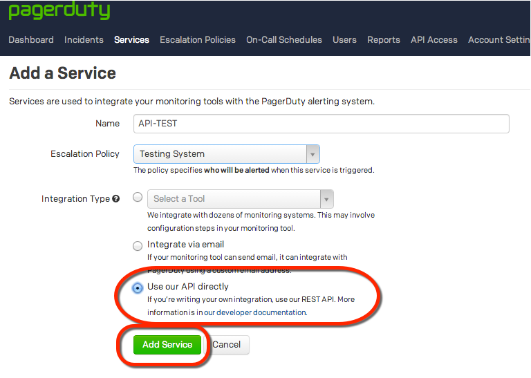 WhiteBoard Coder Pagerduty API service (alert)