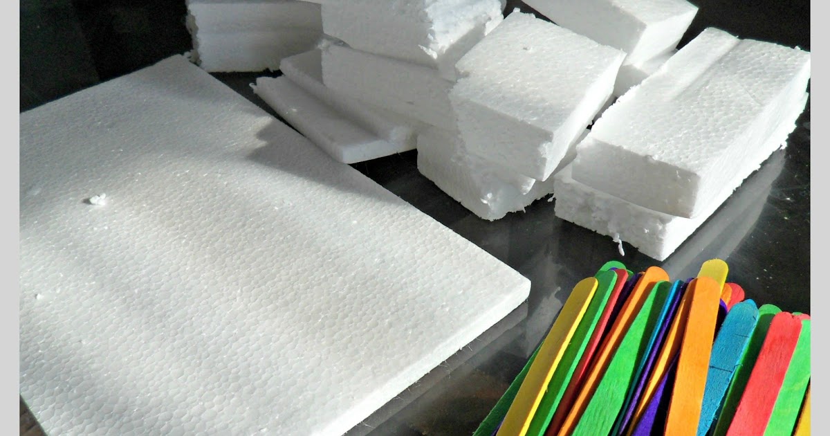Building With Styrofoam and Colored Craft Sticks And Next Comes L
