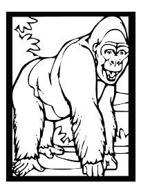 ANIMALS COLORING PAGES: Gorilla Coloring Pages To Kids