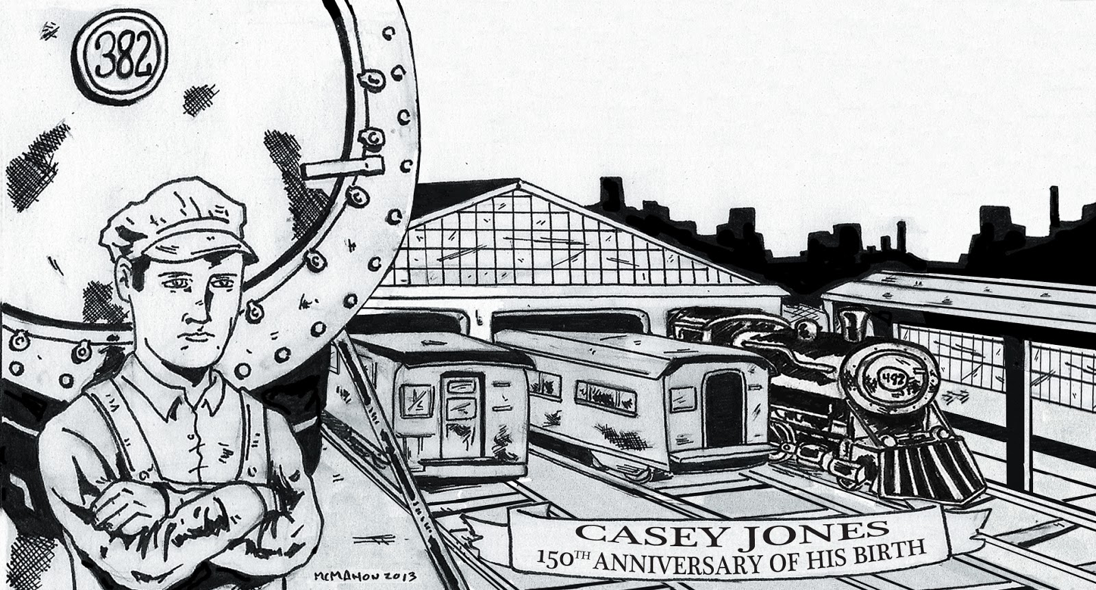 Nevic StudiosArt By Mike McMahon Casey Jones cachet Final Version