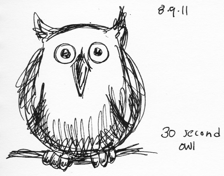 Easy Owl Drawing
