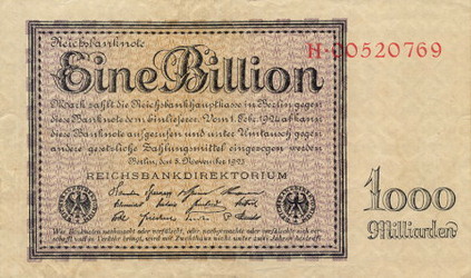 German Wheelbarrow Money