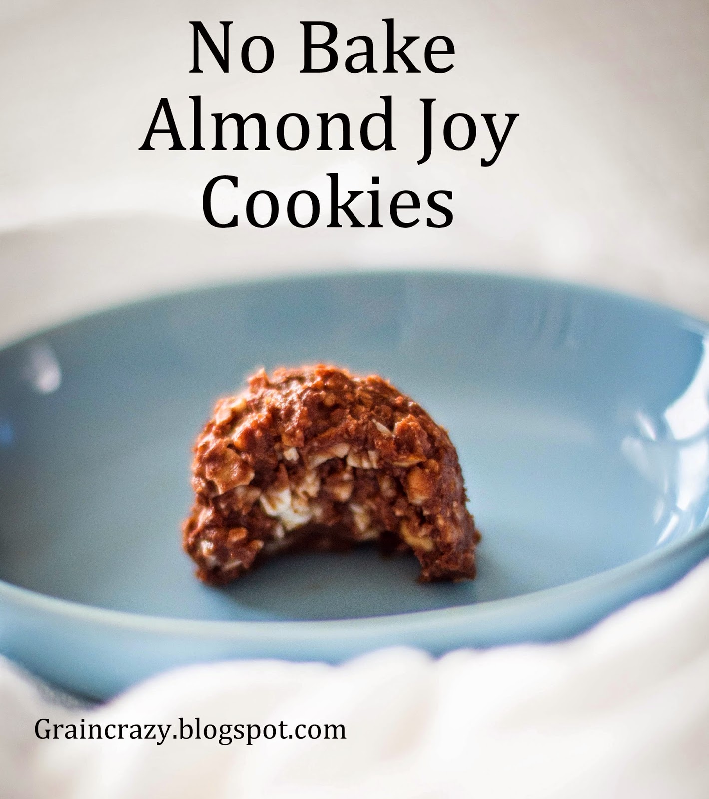 Grain Crazy Almond Joy NoBake Cookies (Gluten free)