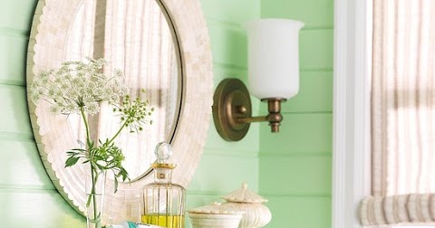 Cuartos de baño vintage: verde que te quiero verde. | Pompas de Ideas