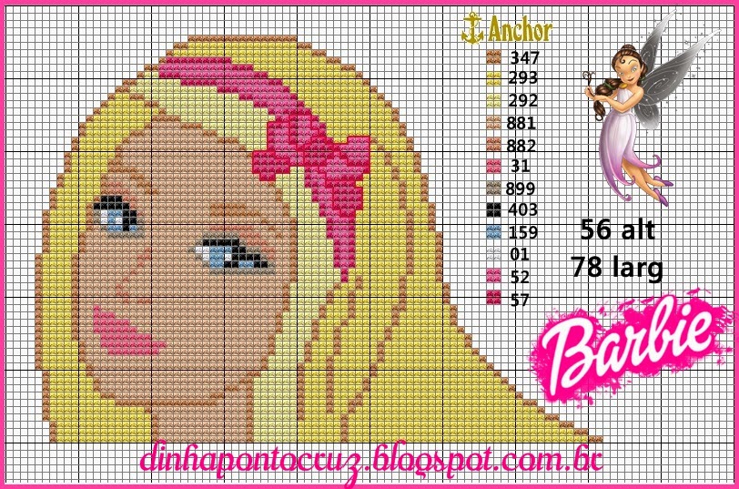 Barbie Em Ponto Cruz Dinha Ponto Cruz: Barbie ponto cruz