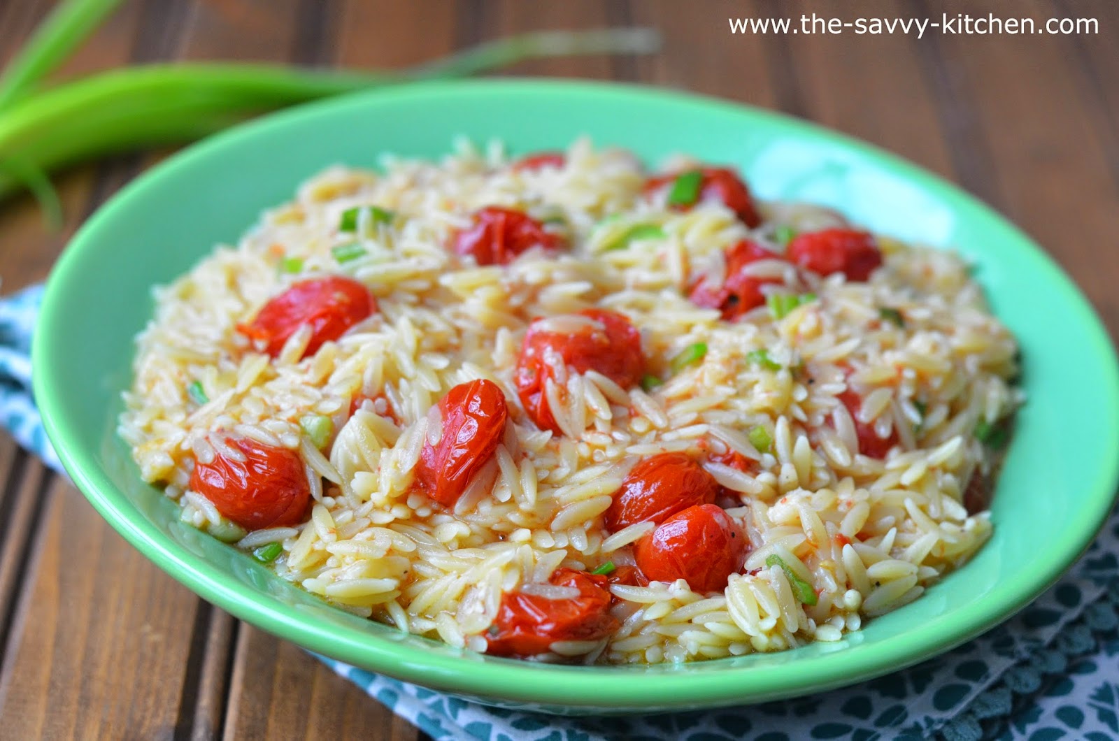 The Savvy Kitchen Orzo with Roasted Garlic Tomatoes and Parmesan