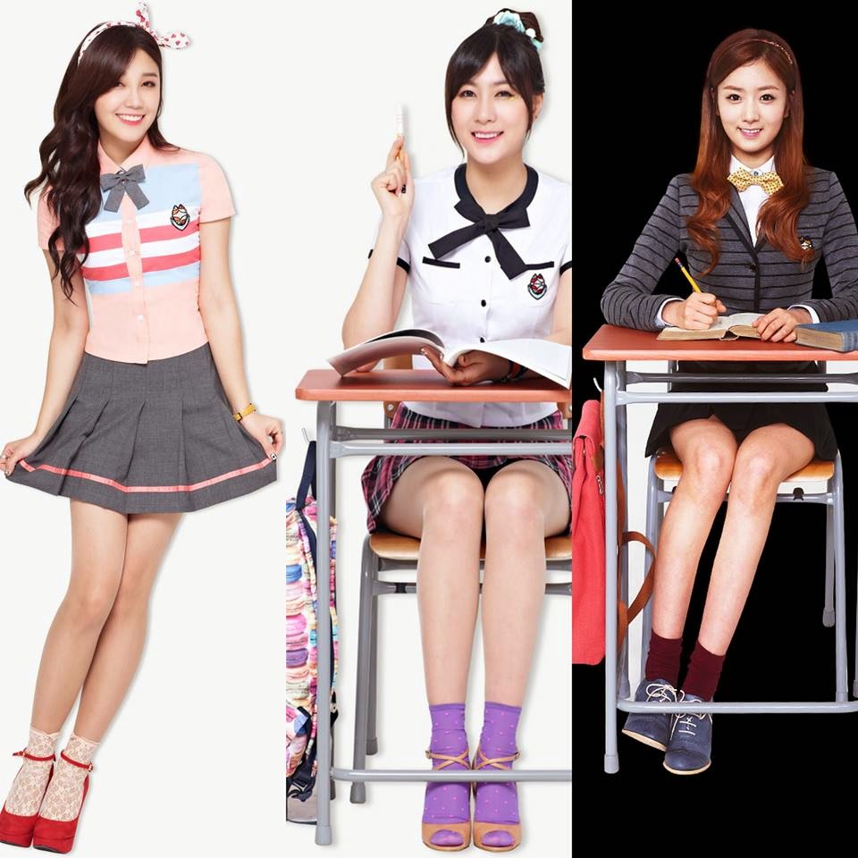 Apink make fans wanna go to school with their uniform photoshoot