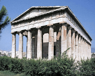 Esastilo tempio greco caratterizzato dalla parte anteriore da sei colonne