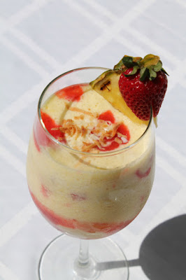 strawberry pina colada cocktail