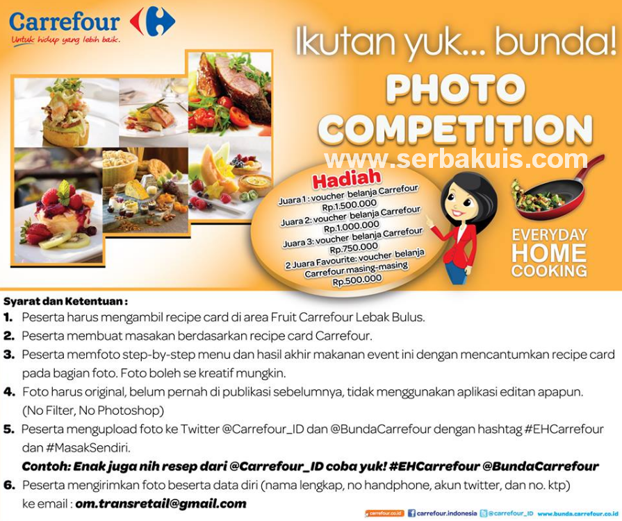 Kontes Foto Memasak Berhadiah Voucher Belanja Total Rp 4.250.000