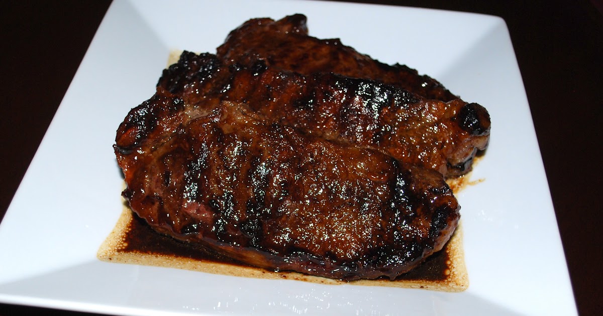 Carrie's Experimental Kitchen Ginger Soy Marinated Strip Steaks