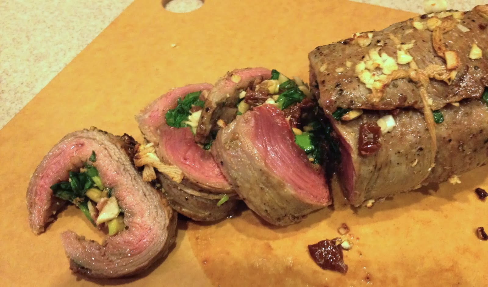 The Paleo Review Garlic Topped Flank Steak Roulade from Make Ahead Paleo