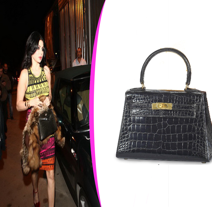 Haifa wehbe fashion and jewelry: Haifa wehbe hermes mini kelly bag
