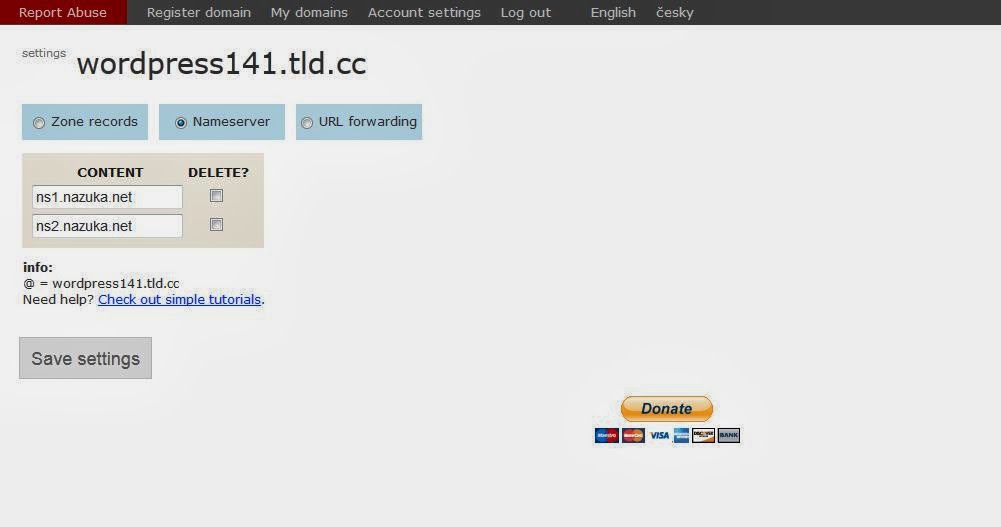 setup dns pada cpanel