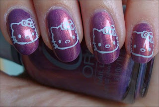 Hello Kitty nail manicure