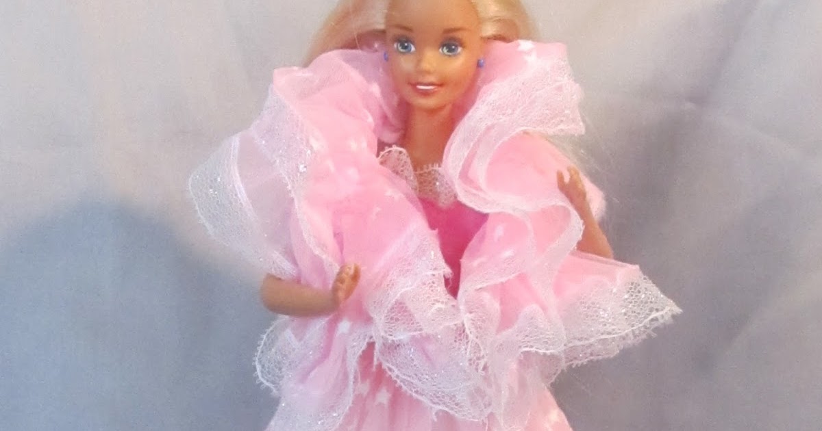 barbie pink dress glowing stars