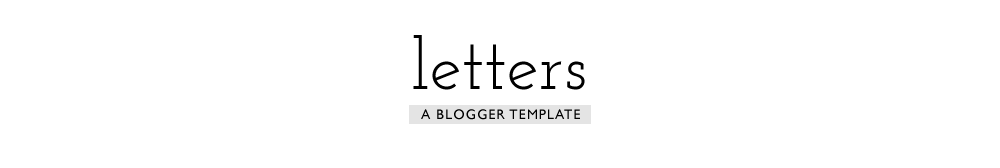 Letters Premade Blogger Templates by Envye